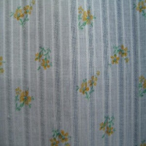 45" Floral Blue with White Background