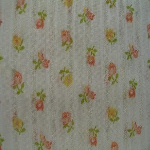 45" Floral Yellow and Rose with White Background