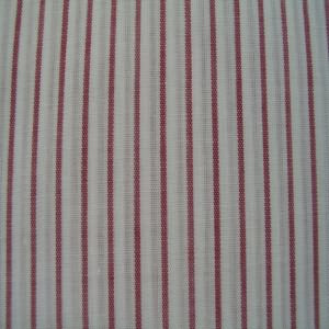 45" Stripe White and Red Poly/Cotton
