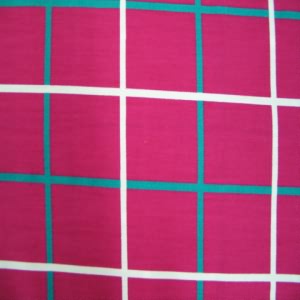 45" Wide Lines White, and Blue on Hot Pink 100% Cotton Sold By The Yard