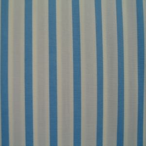 45" Stripe Light Blue and White Poly/Cotton