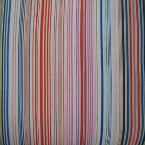 45" Stripe Red, White, Pink and Blue Poly/Cotton