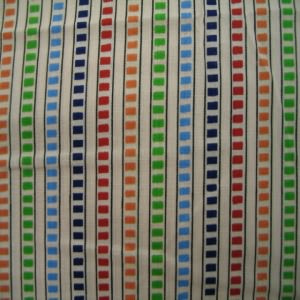 45" Stripe Multi with Pink Background 100% Cotton