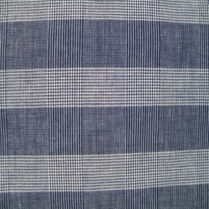45" Plaid Navy and White Poly/Cotton