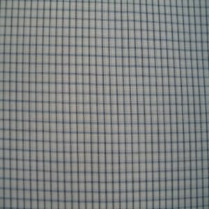 45" Check White and Blue Poly/Cotton