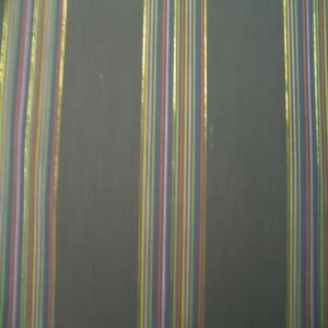 45" Stripe Multi with Black Background Poly/Cotton