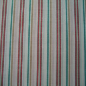 45" Stripe White, Green, Red and Tan