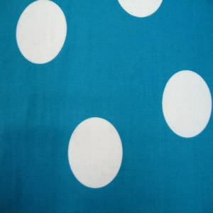 45" Dot 2" White with Teal Background
