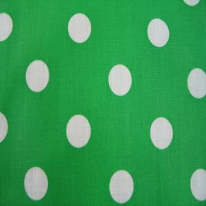 45" Dot 5/8" White with Kelly Green Background