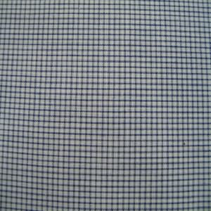 45" Micro Check Blue and White Poly/Cotton