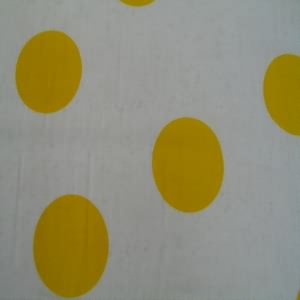 45" Dot 2" Bright Yellow with White Background