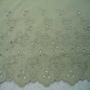 14" Eyelet Poly/Cotton Scalloped Edge Solid Sage