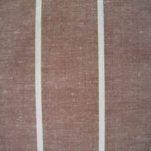 45" Stripe Ivory and Berry Poly/Cotton