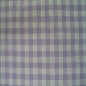 45" Gingham Check 1/4" White and Lavender Poly/Cotton