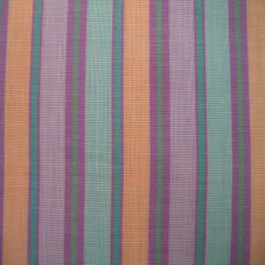 45" Stripe Aqua, Apricot, Green and Grape Poly Cotton