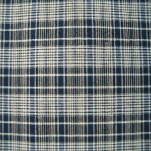 60" Plaid Navy and White