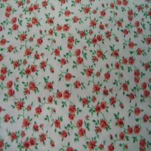 45" Floral Red and Green with Natural Background