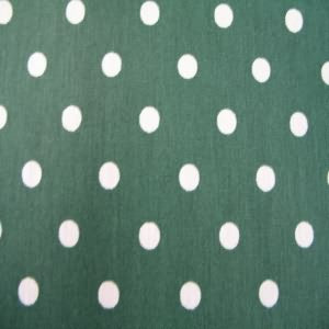 60" Polka Dot Forest Green and White