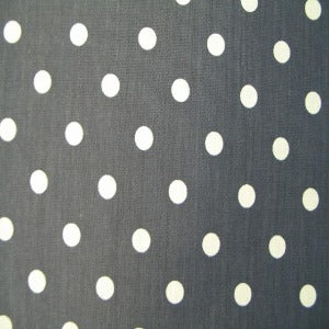 60" Polka Dot White with Navy Background