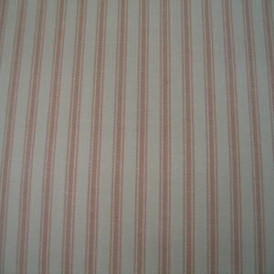 54" Stripe Ticking Peach and Natural