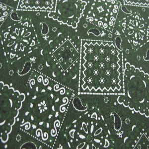 45" Wide Blazin Bandana Hunter 100% Cotton Sold By The Yard