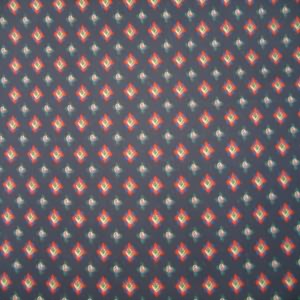 60" Brushed Cotton Diamond Red and Green with Navy Background