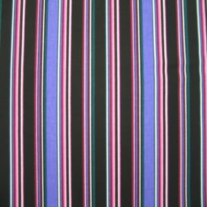 60" Denim Stripe Black, Purple and Pink