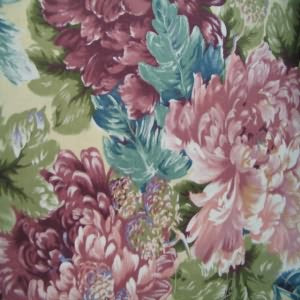 54" Floral Mauve, Green and Blue