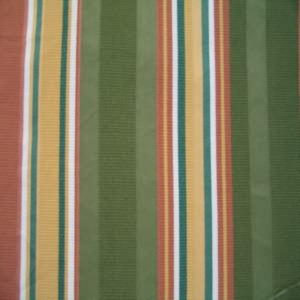 54" Stripe Terra Cotta, Peach and Green