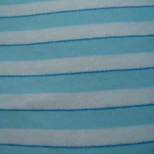 60" Sweatshirt Fleece One-Sided 100% Acrylic Stripe Aqua and White