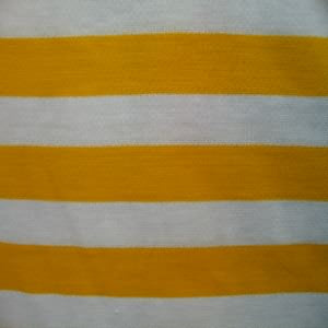 60" Sweatshirt Fleece One-Sided 100% Acrylic Stripe Yellow and White
