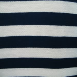 60" Sweatshirt Fleece One-Sided 100% Acrylic Stripe Blue and White