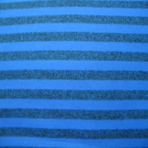60" Sweatshirt Fleece One-Sided 100% Acrylic Stripe Blue and Black Stripe