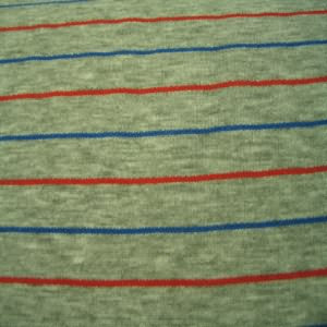 60" Sweatshirt Fleece One-Sided Poly/Acrylic Stripe Red and Blue with Gray Background