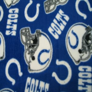60" Wide NFL Fleece 100% Polyester Indianapolis Colts