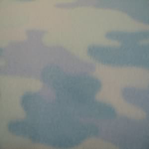 60" Fleece 100% Polyester Baby Camo Light Blue