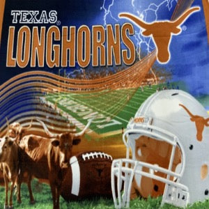 60" X 48" Fleece 100% Polyester Longhorns University of Texas Panel #TX-150