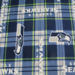 60" Fleece 100% Polyester Seattle Seahawks Plaid #6440D