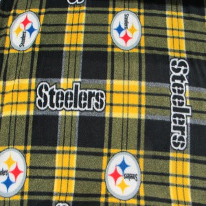 60" Fleece 100% Polyester Pittsburgh Steelers Plaid #6395D