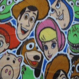 60" Fleece 100% Polyester Toy Story Sticker Party #85410311A