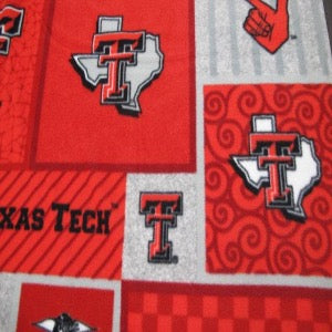 60" Fleece 100% Polyester Texas Tech #1177