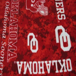 60" Wide 100% Polyester University of Oklahoma Fleece
