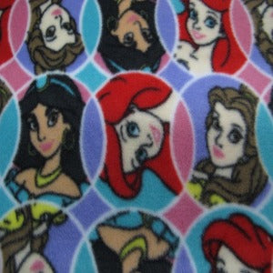 60” Wide 100% Polyester Disney Princesses Jasmine,Belle, & Ariel