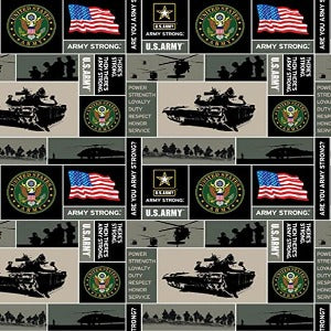 Military Army Fleece Fabric - Sold by the Yard