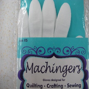 Handi Quilter Machingers Quilting Gloves for Free-Motion Sewing – Lightweight and Form-Fitting Nylon-Knit Support Gloves Specifically Designed for Machine Quilters, by Quilter’s Touch (Extra Small)
