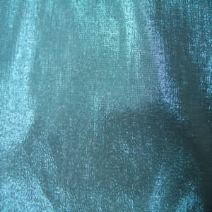 45" Tissue Lame?60% Metallic 40% Nylon Solid Turquoise