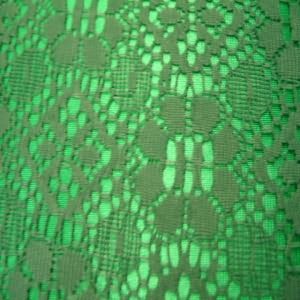 60" Lace Floral Green Poly