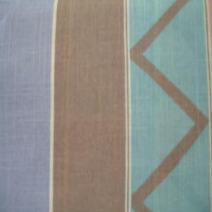 60" Linen Look Stripe Brown, Purple, Peach, White