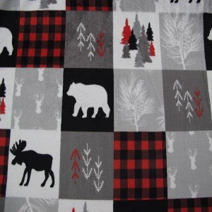 60" Minky 100% Polyester Cabin Quilt Cuddle Scarlet