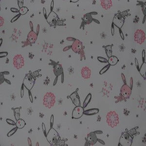 60" Wide 100% Polyester Minky Bunny Hop
